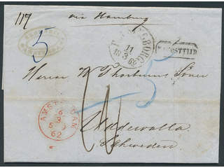 Sweden. Foreign-related cover. Netherlands. Incoming unpaid letter sent from AMSTERDAM …