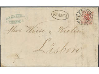 Sweden. Facit 33 on cover, 20 öre on beautiful cover sent from STOCKHOLM 18.10.1878 to …