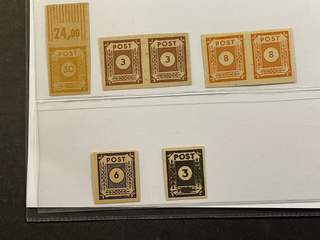 Germany, Soviet zone. ★★. Small lot of seven Numeral imperf. type varieties. Two pairs.
