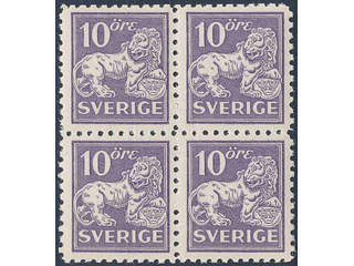 Sweden. Facit 145C ★★ , 10 öre ultramarine-violet, type I, perf on four sides in very …