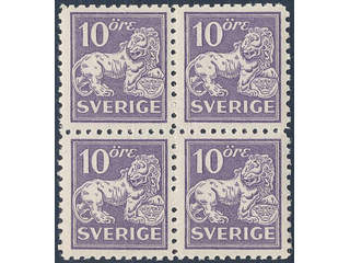 Sweden. Facit 145C ★★ , 10 öre ultramarine-violet, type I, perf on four sides in very …