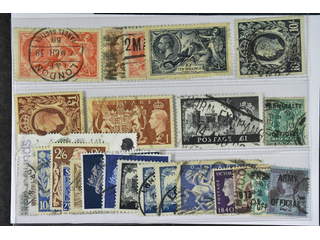 Britain. Used 1918–93. All different, e.g. Mi 142 III, 186-88, 214, 230, 254, 281, …