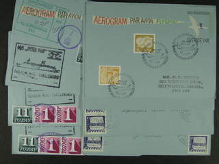 Sweden. Postal stationery, areogram Facit Ae3 , Aerogram 1 kr (+10 öre), seven usages …