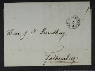 Sweden. N county. HALMSTAD 15.4.1833, arc postmark. Type 1 on letter sent to Falkenberg. …