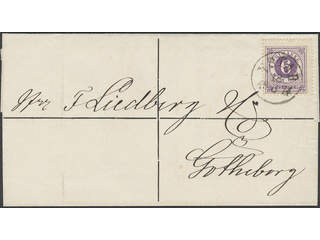 Sweden. Facit 20e on cover, 6 öre reddish violet on beautiful printed matter sent from …