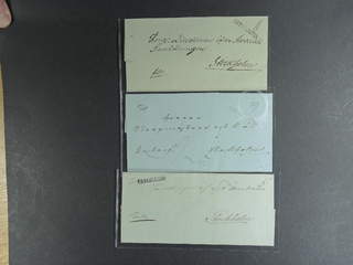 Sweden. K county. CARLSKRONA, straight postmark. Three superb covers sent to Stockholm …