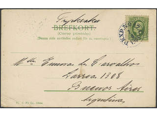 Sweden. Facit 52 on cover, 5 öre on printed matter card sent from PKXP No 17C 7.8.1903 …