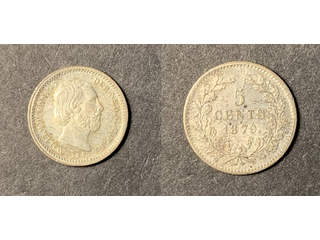 Nederländerna Willem II (1840-1890) 5 cents 1879, XF
