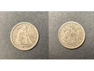 USA 25 cents 1875, VF