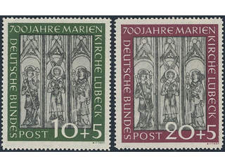 Germany GFR (BRD). Lot ★★. 16 stamps in sets incl better such as Church of St Mary, and …