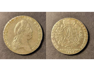 Germany Saxony Friedrich August III (1763-1806) 1 taler 1786, AU