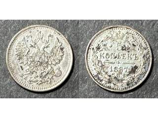 Ryssland Alexander III (1881-1894) 5 kopeks 1887, AU