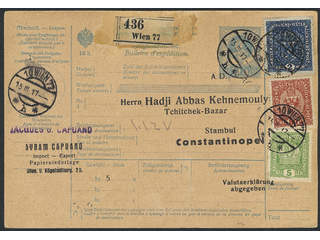 Austria. Michel 200 I, 186, 197 cover , 5+80 h + 2 Kr as additional postage on postal …