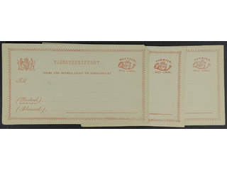 Sweden. Postal stationery, official postcard Facit TjbK2 , Three fresh unused postcards …
