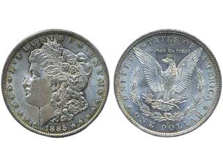Coins, U.S.A. KM 110, 1 dollar 1885. XF-UNC.
