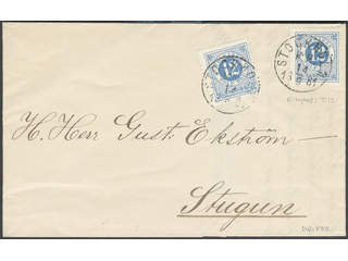 Sweden. Facit 32 cover , 2x12 öre on beautiful cover sent from STOCKHOLM K.H. 14.9.1881 …