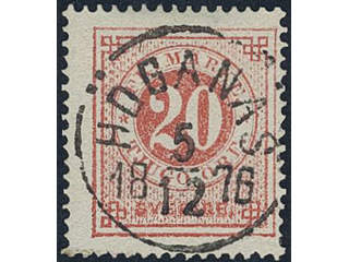 Sweden, Sverige, Sverige, Sverige. Facit 22h used, 20 öre brick red. EXCELLENT …