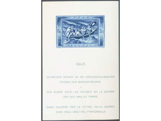 Switzerland. Michel 445 ★★, 1945 Charity souvenir sheet 11. EUR 220