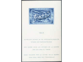 Switzerland. Michel 445 ★★, 1945 Charity souvenir sheet 11. EUR 220