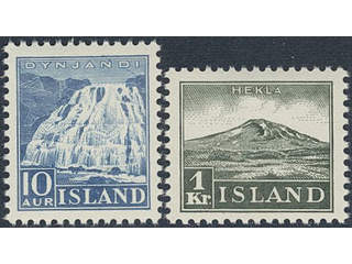 Iceland. Facit 210–11 ★★, 1935 Dynjandi and Hekla SET (2). SEK 2100