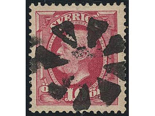 Sweden. Facit 54. FINLAND. Finnish figure pmk on 10 öre Oscar II.