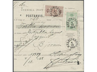 Sweden. Tjänste Facit Tj18, 14 on brev, 5+20 öre on beautiful money order sent from …