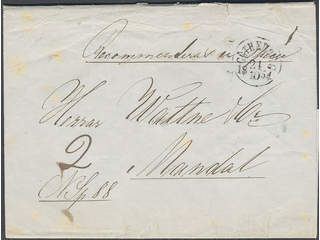 Sweden. Foreign-related cover. Norway. Prepaid registered "Recommenderas in specie" …