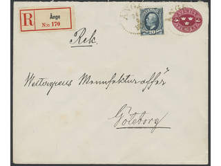 Sweden. Postal stationery, stamped envelope Facit Fk6, 56 , Stamped envelope 10 öre …