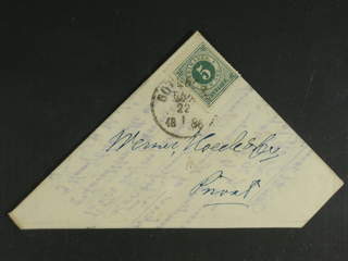 Sweden. Facit 30 cover , 5 öre on local cover cancelled GÖTEBORG LBR 27.1.1886.