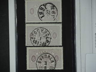 Sweden. Official Facit Tj4 used , 6 öre violet, perf 14. Three used copies. SEK 1650