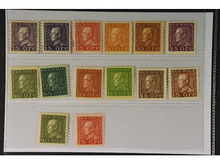 Sweden. ★★ 1920–36. GV Coil. All different, e.g. F 175A+C, 176A, 181a, 186a, 187c, …