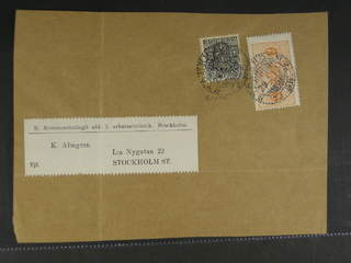Sweden. Official Facit Tj11, 27 , 1+2 öre on local cover front cancelled STOCKHOLM …