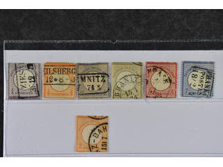 Germany Reich. Used 1872. All different, e.g. Mi 1(signed Engel), 3, 5, 6(signed …