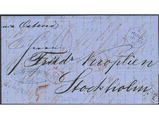 Sweden. Foreign-related cover. Great Britain. Letter sent from HULL 30.AP.59 "via …