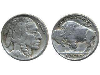 Coins, U.S.A. KM 134, 5 cents 1917 D. F.