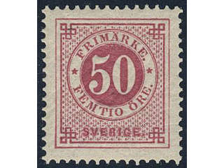 Sweden. Facit 48b ★, 50 öre carmine, even print. Superb. SEK 2500+
