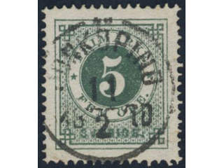 Sweden. Facit 19g used, 5 öre dark green, smooth print. EXCELLENT cancellation JÖNKÖPING …
