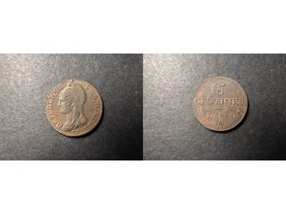 Frankrike 5 centimes An 4, AU/UNC