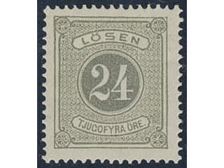 Sweden. Postage due Facit L7c ★, 24 öre olive-grey, perf 14. Superb. Opinion (shade) by …