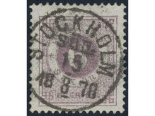Sweden, Sverige, Sverige, Sverige. Facit 31c used, 6 öre dull lilac. Superb cancellation …
