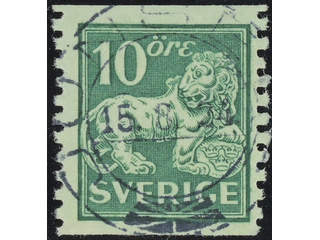 Sweden. Facit 144A used , 10 öre green, type I. EXCELLENT cancellation JUNSELE 15.8.24. …