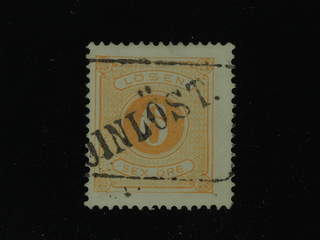 Sweden. Postage due Facit L4 used , 6 öre yellow, perf 14. EXCELLENT and scarce …
