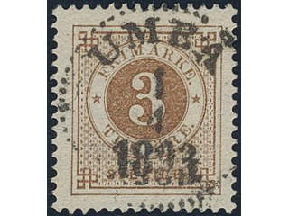 Sweden, Sverige, Sverige, Sverige. Facit 41b used, 3 öre orange-brown. EXCELLENT …