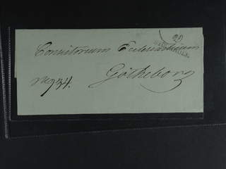 Sweden. A county. STOCKHOLM, straight postmark. Type 14 on cover sent to Gothenburg.