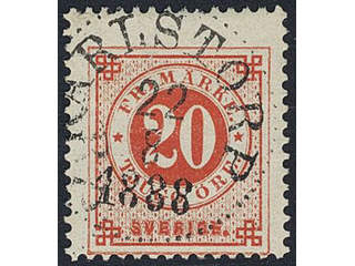 Sweden. Facit 46, F county. KARLSTORP 22.8.1888.