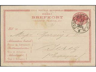 Sweden. Postal stationery, Single postcard, Facit bKe4, Postcard 10 öre dated …