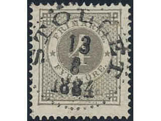 Sweden, Sverige, Sverige, Sverige. Facit 29d used, 4 öre deep grey-grey. EXCELLENT …
