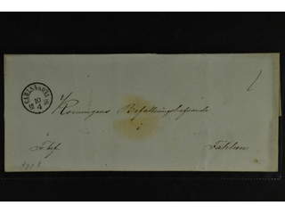Sweden. K county. CARLSKRONA 10.4.1856, circle cancellation. Type 1 on cover sent during …