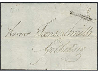 Sweden. A county. STOCKHOLM, straight postmark. Type 11 on letter dated "Stockholm d. 8 …