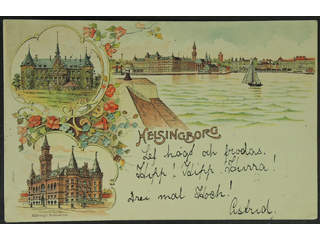 Sweden. Postcard Facit 54 , Gruss Aus. Helsingborg, used card sent from HELSINGBORG …